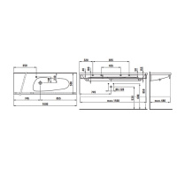 Laufen Palomba Раковина 160х50х4 см, без отв., накладная, цвет: белый