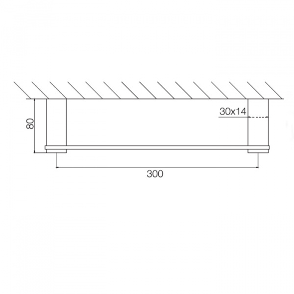 Carlo Frattini Quadra Полотенцедержатель 30см., подвесной, цвет: чёрный матовый