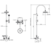 Смеситель для ванны Bongio Capri, цвет: хром