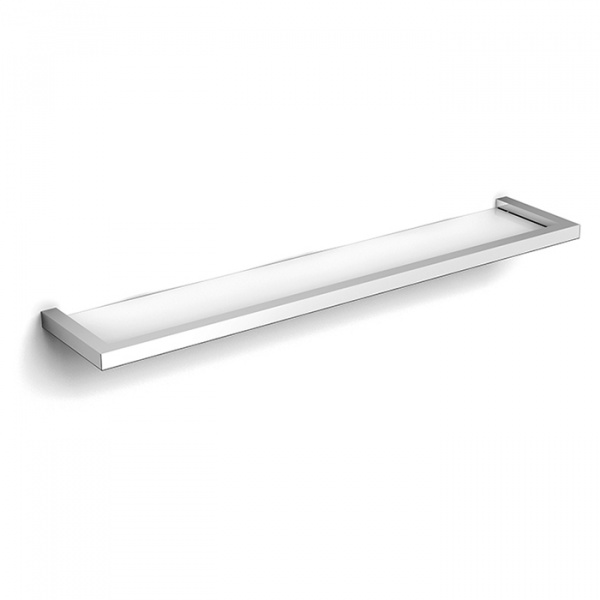 Gattoni Kubik полка керамическая с кромкой цвет: хром