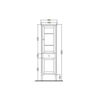 Kerasan Retro Колонна, ручки: керамика 465*34*160см, Цвет: белый матовый