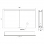 EMCO Evo Зеркальный шкаф 120xh70см с подсветкой, встраиваемый, 2 двери, 2 полки, розетка, цвет: алюминий