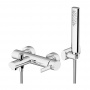 Gattoni Logos Смеситель для ванны с ручной лейкой, излив 195мм, хром
