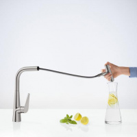 Hansgrohe Talis Select S, Смеситель для кухни, с выдвижным душем, Цвет: сталь