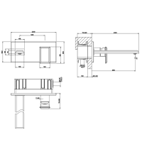 Gessi Eleganza Встраиваемый однорычажный смеситель для раковины, без донного клапана, с изливом, внешние части, цвет: хром