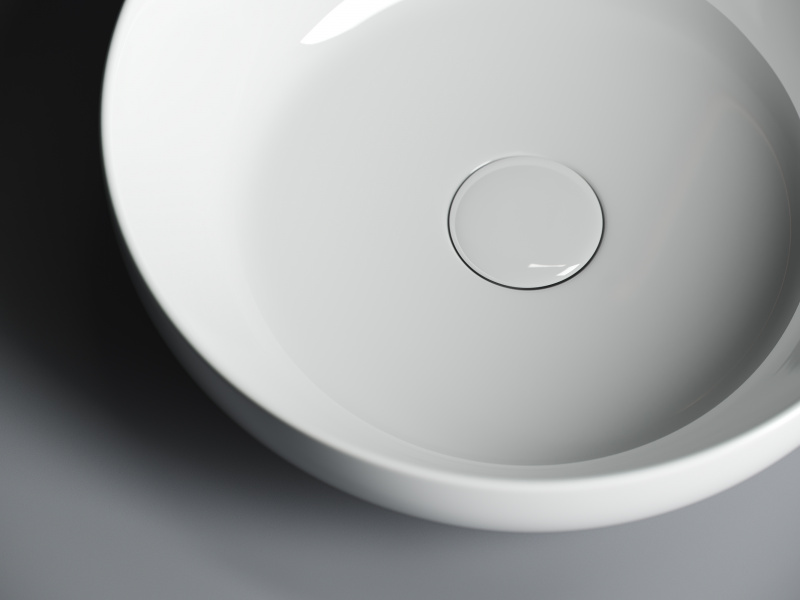 Умывальник чаша накладная круглая Element 370*370*110мм Ceramica Nova белый CN6020