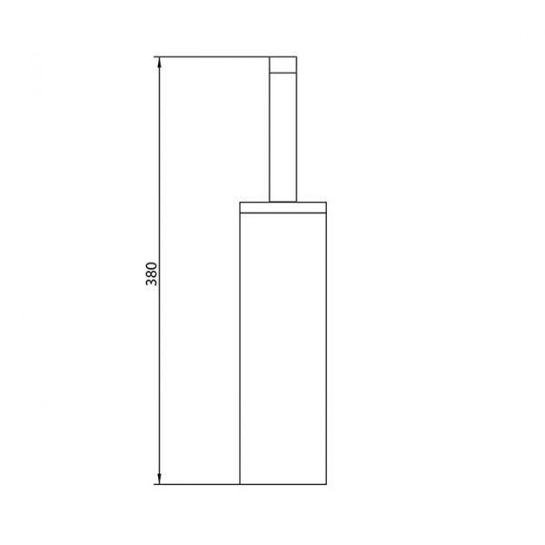 Ершик туалетный подвесной Bongio T Mix, цвет: золото 24к.