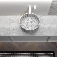 Antonio Lupi Bemade Комплект подвесной мебели с тумбами под раковину, двумя раковинами Carrara, зеркалом с подсветкой, 90 см, цвет: Bianco opaco