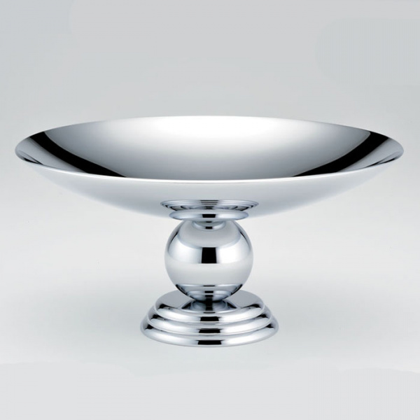 THG Marquise porcelaine blanche Мыльница металлическая, ø15см., настольная, цвет: хром/платина/белый фарфор