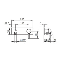 Fantini Nostromo Смеситель для душа, встраиваемый, цвет: нержавеющая сталь