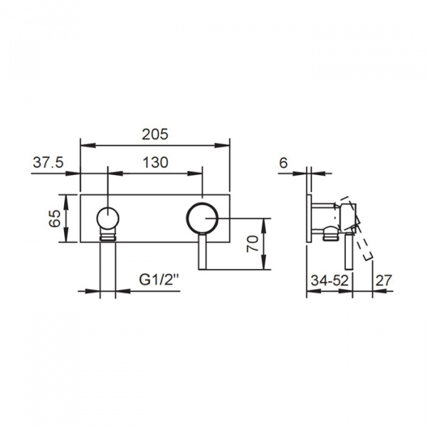 Fantini Nostromo Смеситель для душа, встраиваемый, цвет: нержавеющая сталь