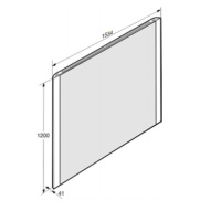 Armani Roca Island Зеркало 153.4x120см с верхней, нижней и боковой подсветкой, Maxiclean