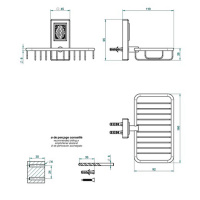 THG Métropolis cristal noir Мыльница-корзина металлическая 160х95мм., подвесная, цвет: хром