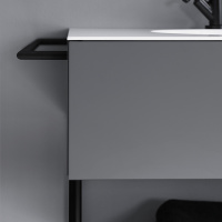 Burgbad Coco Полотенцедержатель для монтажа на тумбу, цвет: черный