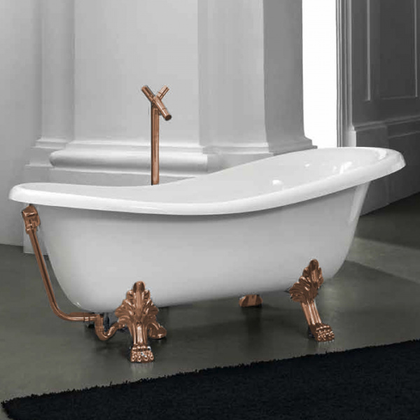 Artceram HERMITAGE Ванна 170х80х72см., на лапах, со слив-переливом и сифоном в компл. цвет: белый/бронза