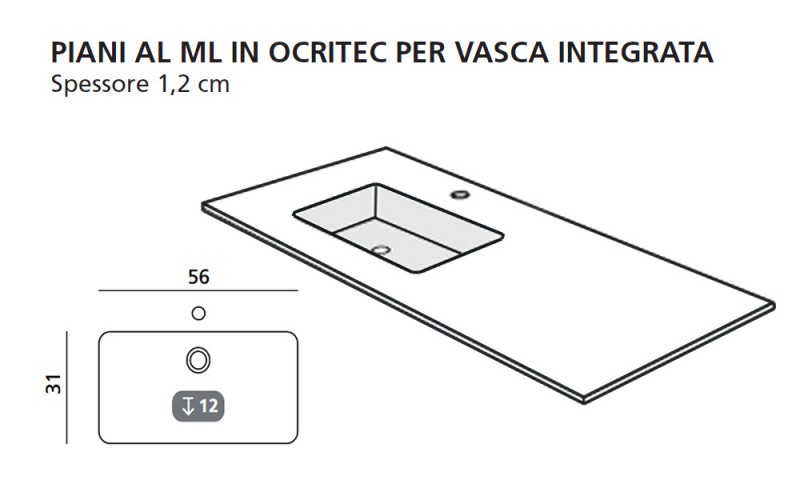 Cerasa Movida Комплект мебели 120х50.5см, цвет: Tavolato Biscotto
