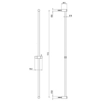 Gattoni Accessori Душевая штанга с регулируемым кронштейном по высоте для ручного душа: 1100 мм, цвет: хром