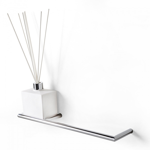3SC Guy Полотенцедержатель и ароматический диффузор, 40см., слева, подвесной, композит Solid Surface, цвет: белый матовый/хром