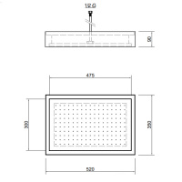 Antonio Lupi Fuorimeteo Внешний верхний душ, 52х36см, цвет: белый