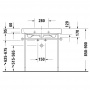 Duravit Happy D.2 Консоль металлическая 80x50.5см, с раковиной на1 отв., цвет: белый/хром