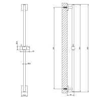 Gessi Rilievo Штанга для душа, цвет: nero XL