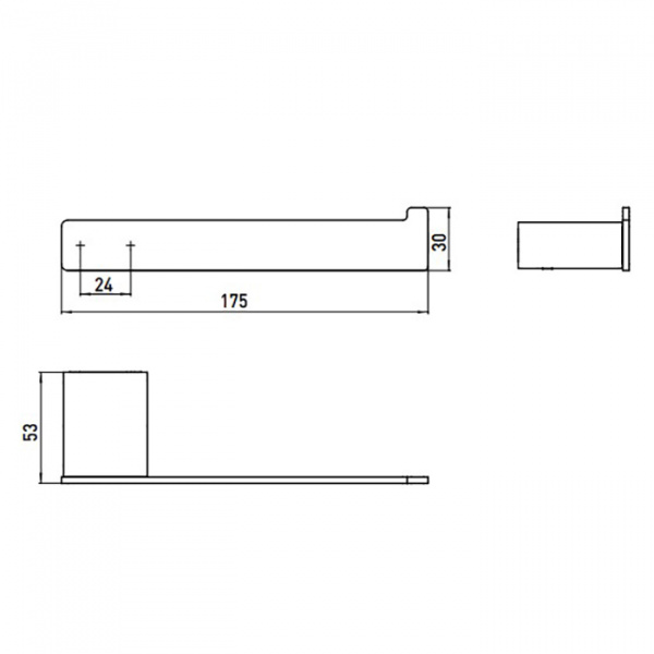 EMCO Loft Держатель запасного рулона, горизонтальный, подвесной, цвет: черный