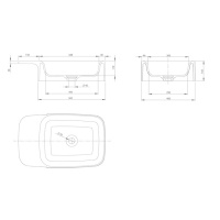 KNIEF Pride Раковина 67х40х15 см, без отв., цвет: белый матовый
