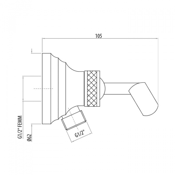 Gattoni PD Gattoni PD Настенный держатель для лейки, цвет: хром