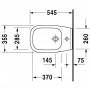 Duravit D-Code Биде подвесное с перел. с 1 отв. под смес., 35.5x54.5см, Цвет: Белый