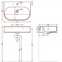 Artceram Atelier Раковина 65х45х15 см, 1 отв., подвесная, перелив, цвет: matera