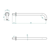 THG Panthere Cristal clair Верхний душ Ø200 мм., цвет: полированное золото