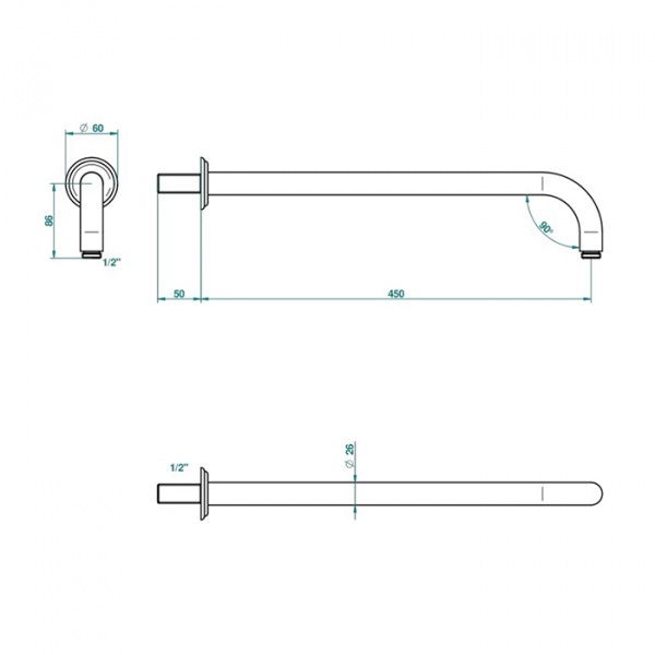 THG Panthere Cristal clair Верхний душ Ø200 мм., цвет: хром