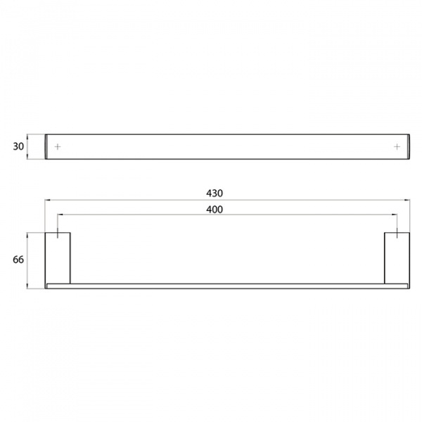 EMCO Liaison Держатель полотенец, 43см, подвесной, цвет: хром