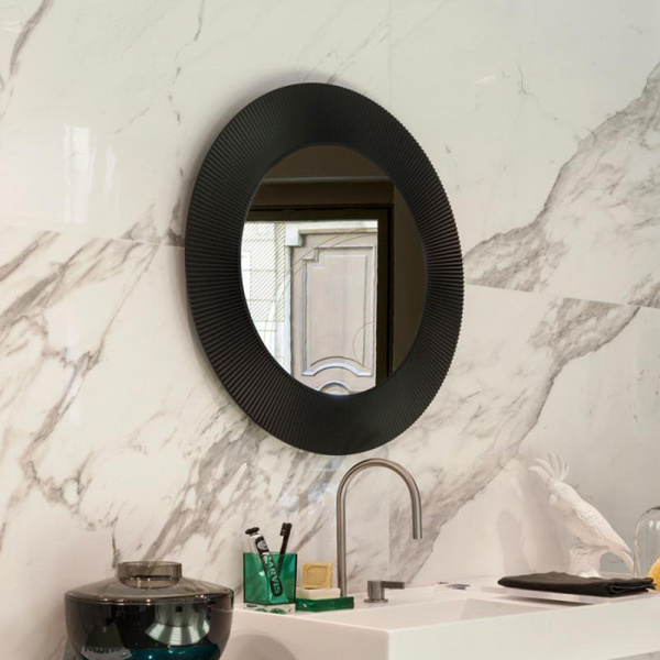Laufen Kartell Зеркало круглое d=78см, настенное, без подсветки, цвет: черный