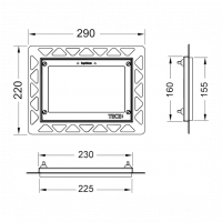 TECEnow Рамка монтажная, позолоченная