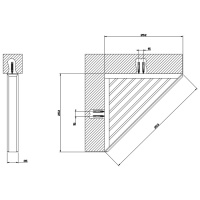 Gessi Eleganza Полочка-решетка угловая для ванны или душа, подвесной, цвет: черный металлик