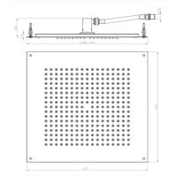 BOSSINI DREAM-CUBE  Верхний душ 470 x 470 мм, цвет: хром