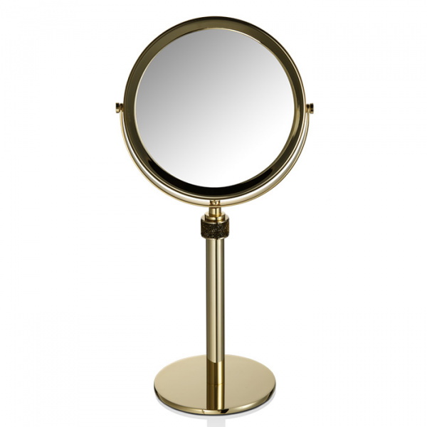 Decor Walther Rocks SP 13/V Косметическое зеркало на подставке, с кристаллами Swarovski, настольное, цвет: золото