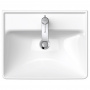 Duravit D-Neo Раковина накладная 55х44см, с переливом, с 1 отв., WonderGliss, цвет: белый