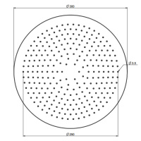 Carlo Frattini Spillo Steel Верхний душ Ø 300 мм., цвет: INOX