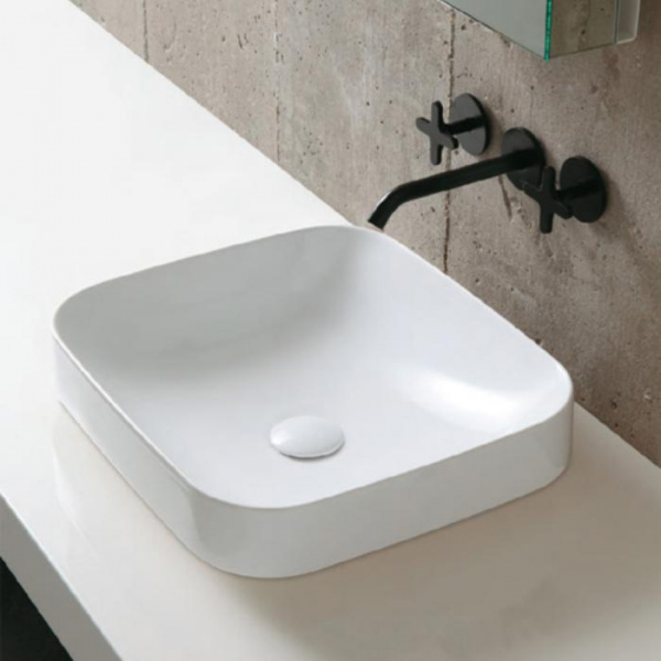 AZZURRA ELEGANCE Раковина 45х40 см, без отв., накладная, цвет: белый