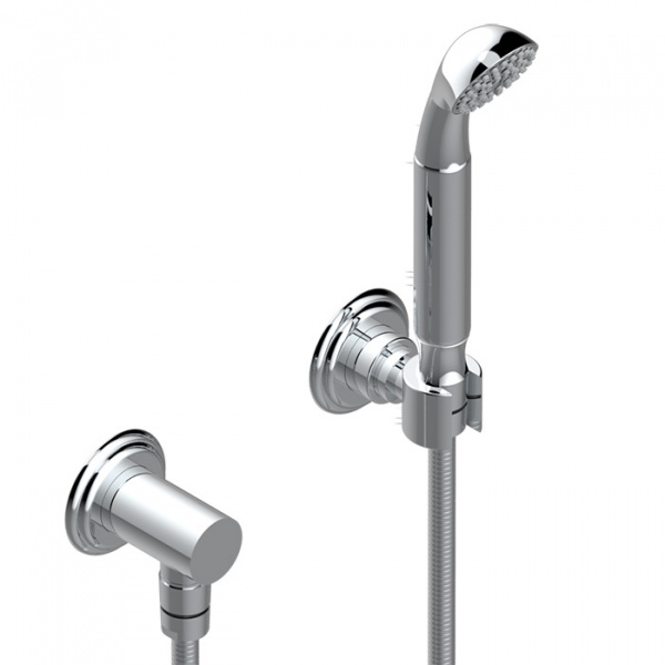 THG Flore Душевой комплект с ручным душем, шланг 1500 мм., держатель и подвод воды, цвет: хром