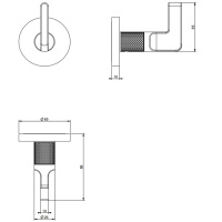 Gessi Inciso Запорный вентиль, внешняя часть, цвет: золото
