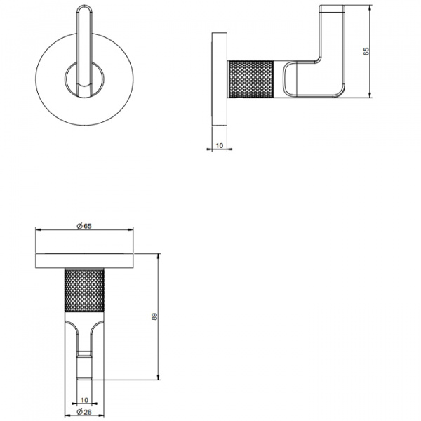 Gessi Inciso Запорный вентиль, внешняя часть, цвет: золото