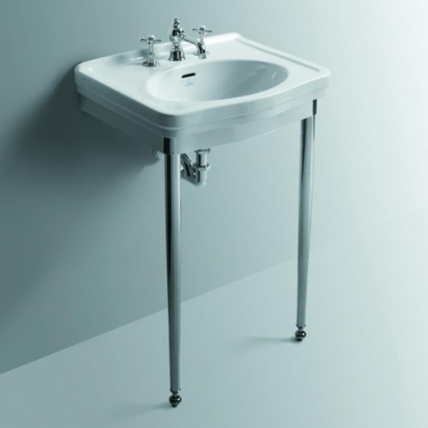 SIMAS Londra Консоль 58х45см, с раковиной на 1 отв., цвет: белый/хром