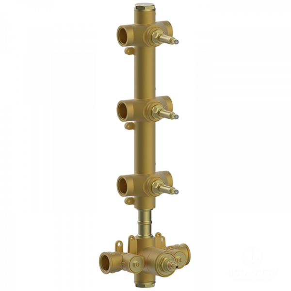 CISAL Встраиваемая часть термостатического смесителя 3/4" с тремя запорными вентилями, ZA01V30004