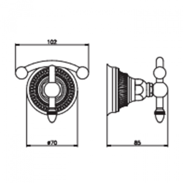 Nicolazzi Impero Крючок для одежды, цвет: золото