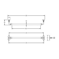Devon&Devon Mayfair Полотенцедержатель 58см., подвесной, цвет: хром