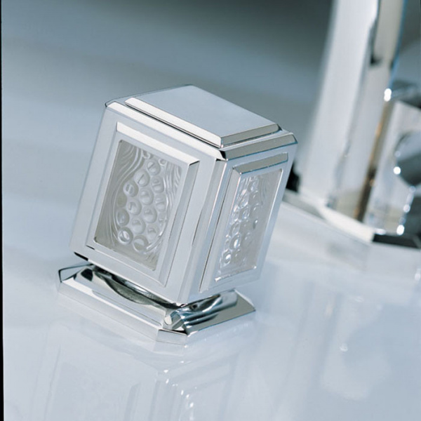 THG Metropolis cristal clair Смеситель для раковины, 3 отв., цвет: хром/прозрачный хрусталь