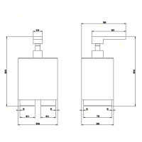 Gessi Rettangolo Дозатор для жидкого мыла настольный, цвет: хром/белый